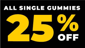 25% off all single gummies only in vapor maven stores on black friday 2022