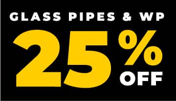 25% off all glass pipes and water pipes in vapor maven stores on black friday