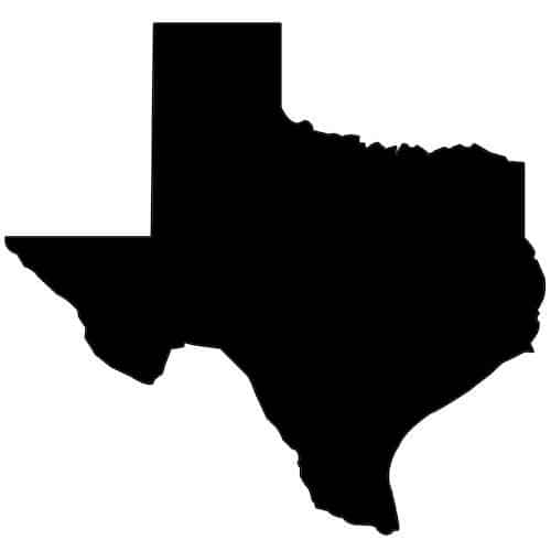 shape of the state of texas in black on white background